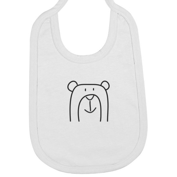 Bryndák bavlna s potiskem Dětský bryndáček s medvídkem