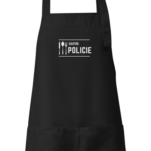 Zástěra s potiskem GastroPOLICIE