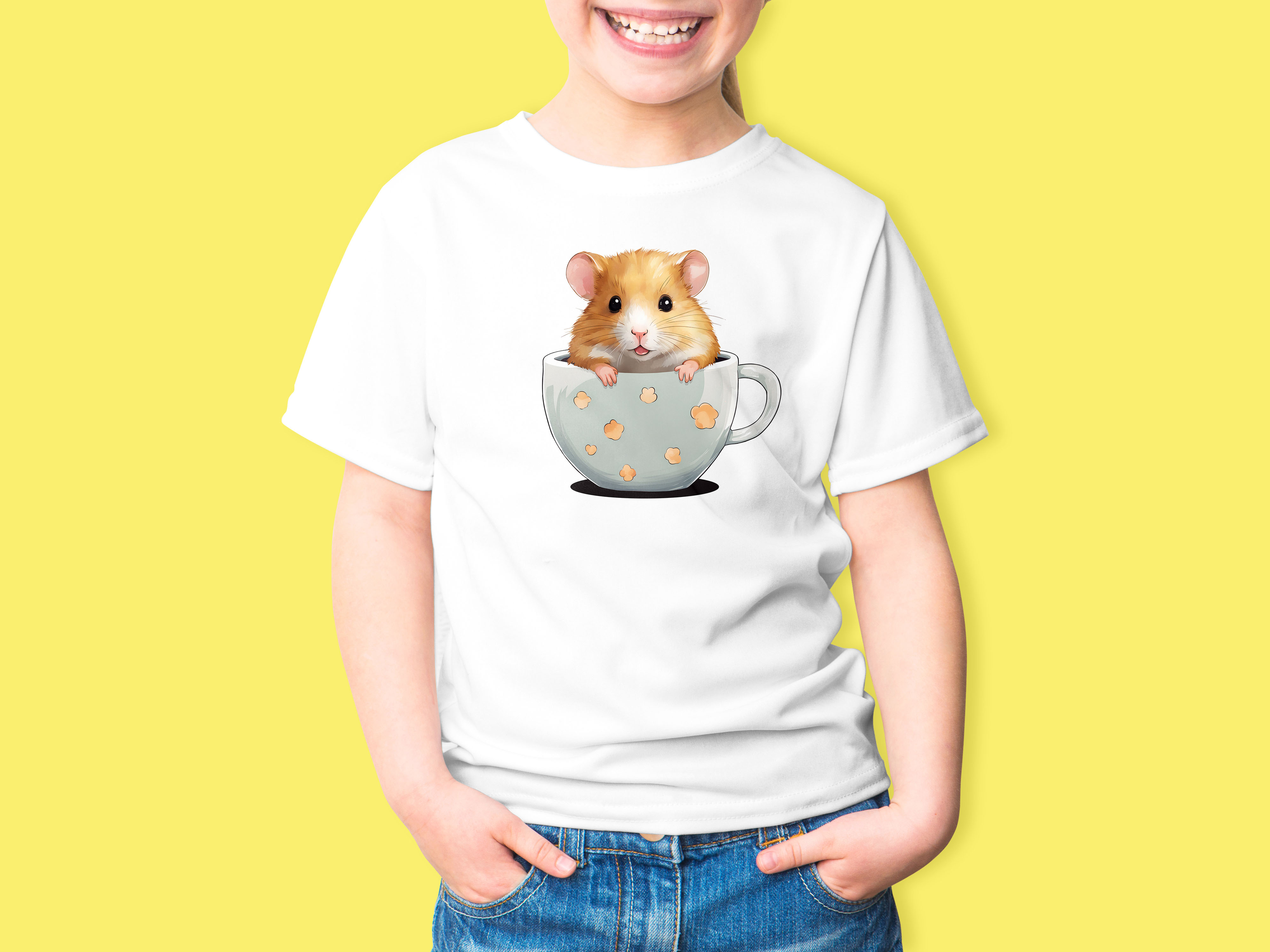 Tričko s potiskem Tričko křeček v hrníčku