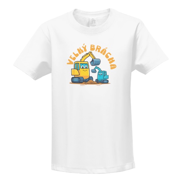 Tričko s potiskem Velký brácha - bagry
